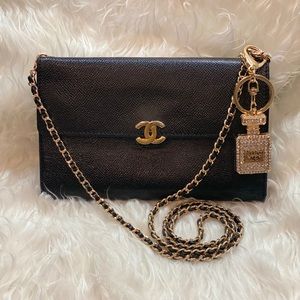 Chanel wallet converted to crossbody